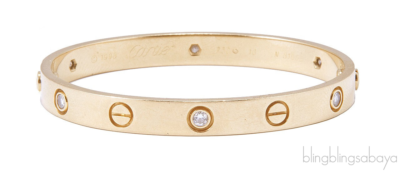 Yellow Gold LOVE Diamond Bracelet