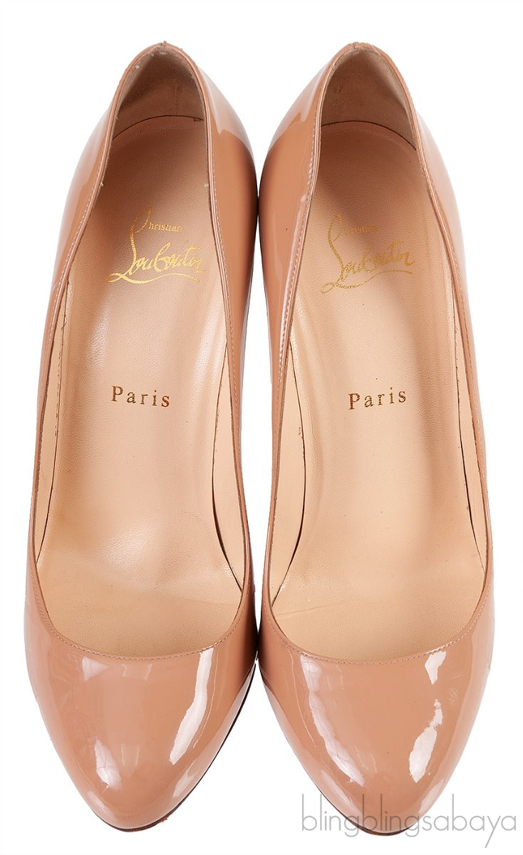 Nude Patent Leather Heels