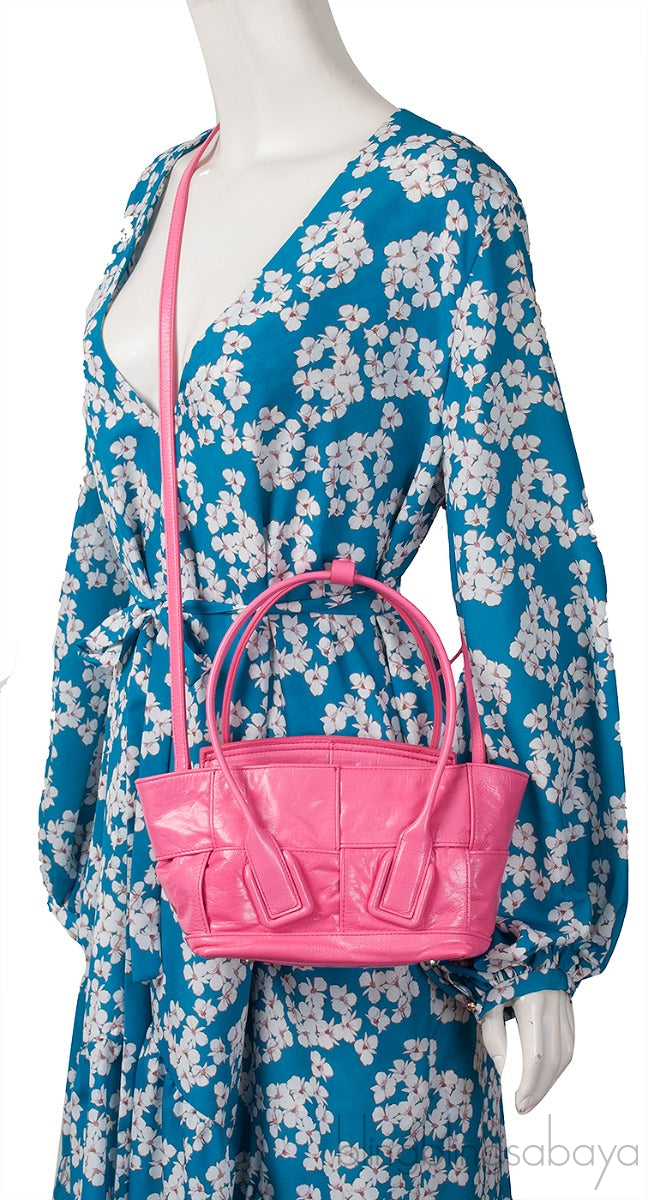 Pink Arco Mini Leather Tote