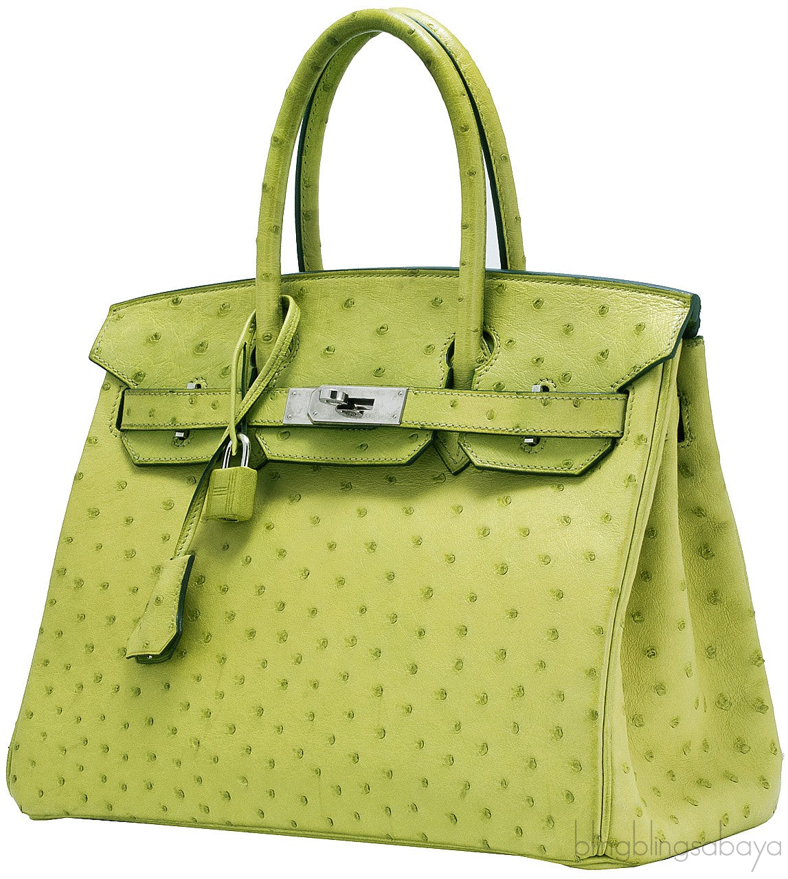 Birkin 30 Ostrich Vert Anis