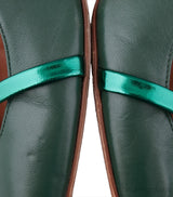 Dark Green Maureen Leather Mules