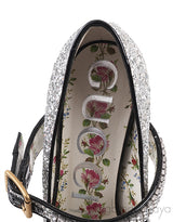 Sylvie Silver Crystal Glitter Heels