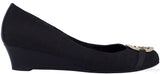 Mid-Heel Wedge Medallion Flats