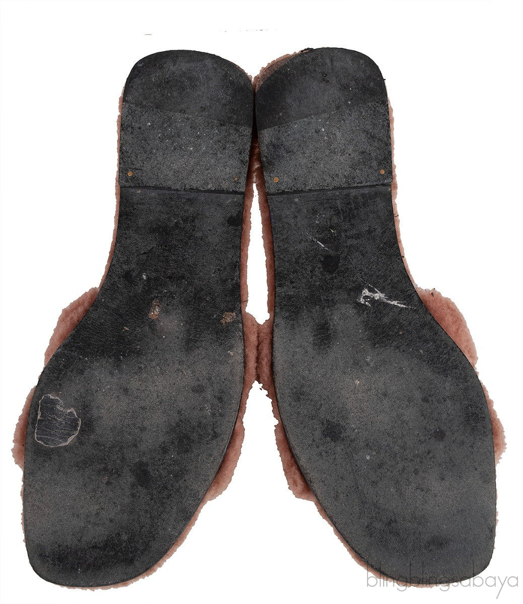 Hermes Oran Teddy Bear Brown Sandals