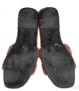 Hermes Oran Teddy Bear Brown Sandals