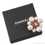 Pearl CC Brooch