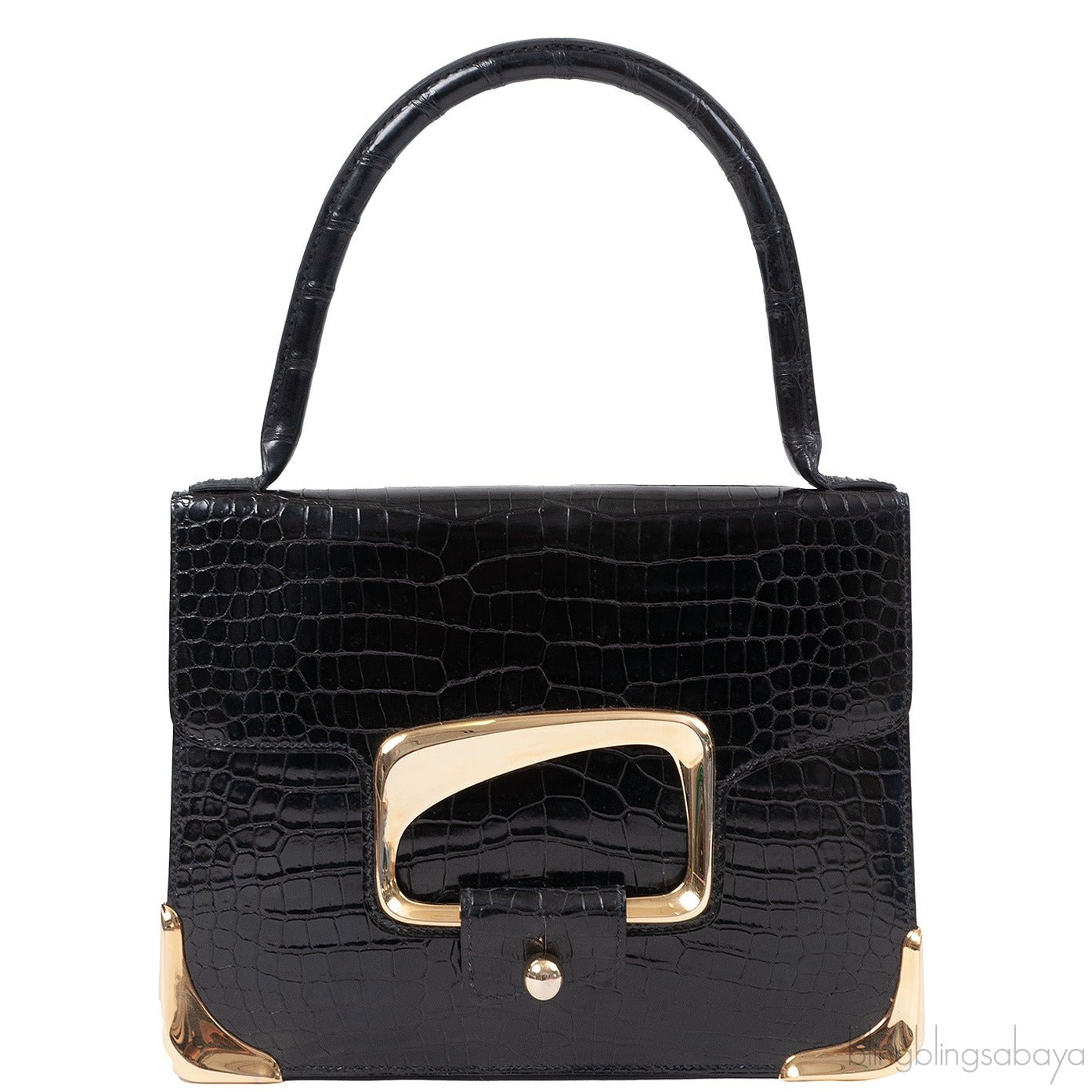 Stephane Rolland Talitha Black Crocodile Bag