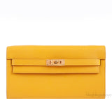 Kelly To Go Bag Wallet Jaune Ambre