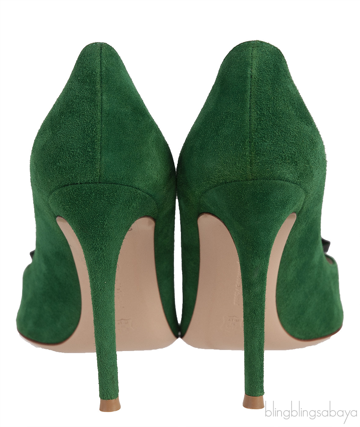 Emerald Jaipur 105 Embellished Suede Pumps