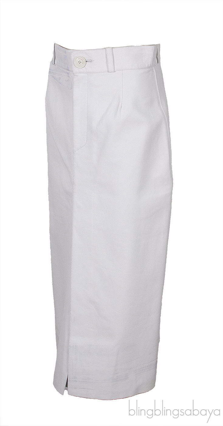White Leather Skirt