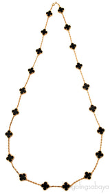 Alhambra Long Necklace Black Onyx