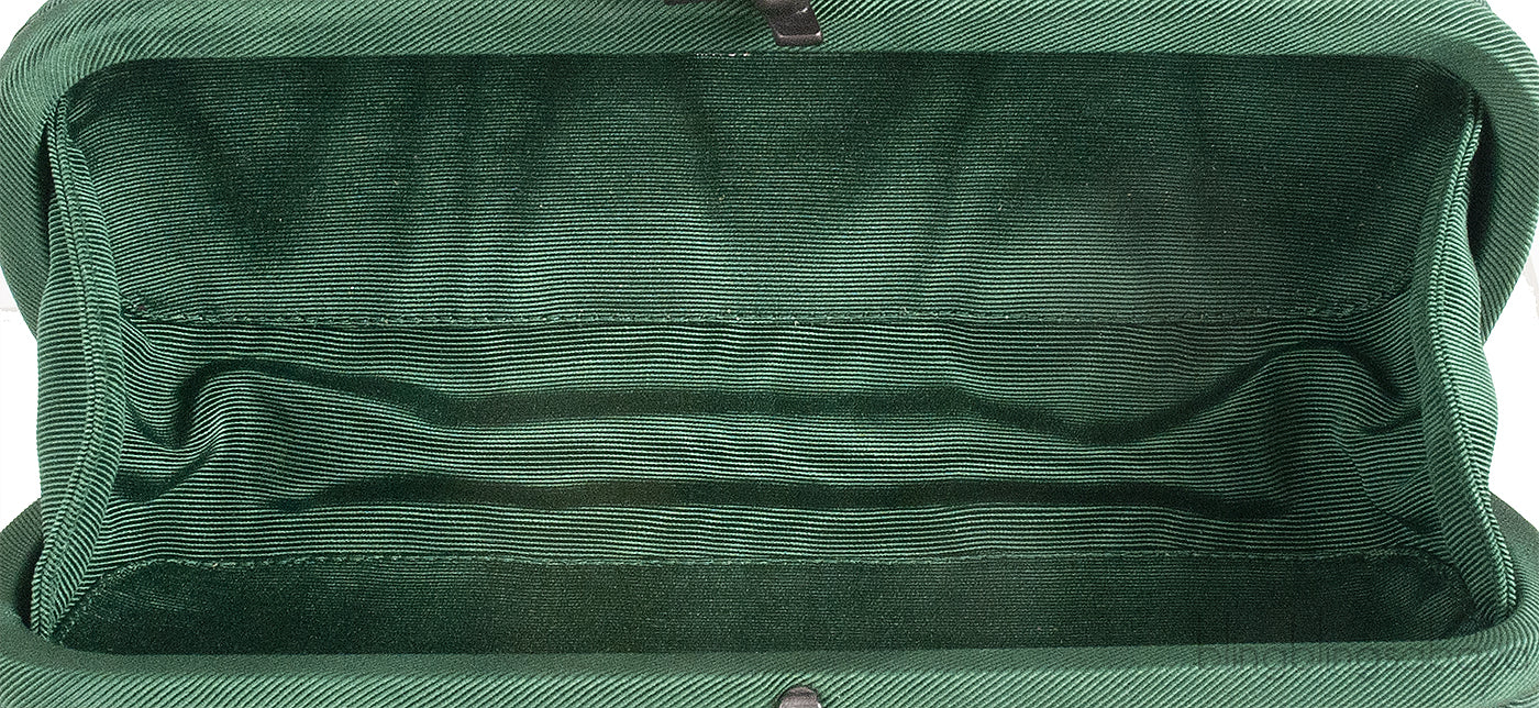 Emerald Green Intrecciato Knot Clutch