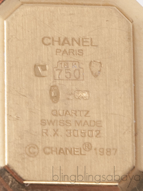 Chanel Premiere Yellow Gold 18k & Black Diamonds Watch