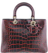 Black/Red Crocodile Diorissimo