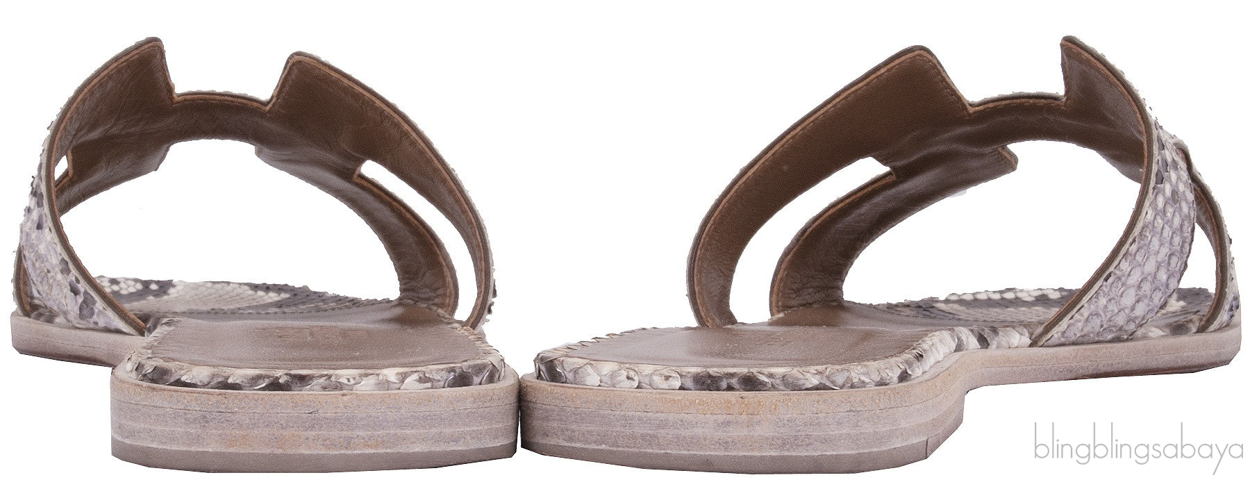 Oran Sandals Natural Python