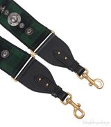 Christian Dior Green Studded Shoulder Strap