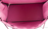 Birkin 30 Fuchsia Pink Ostrich PHW