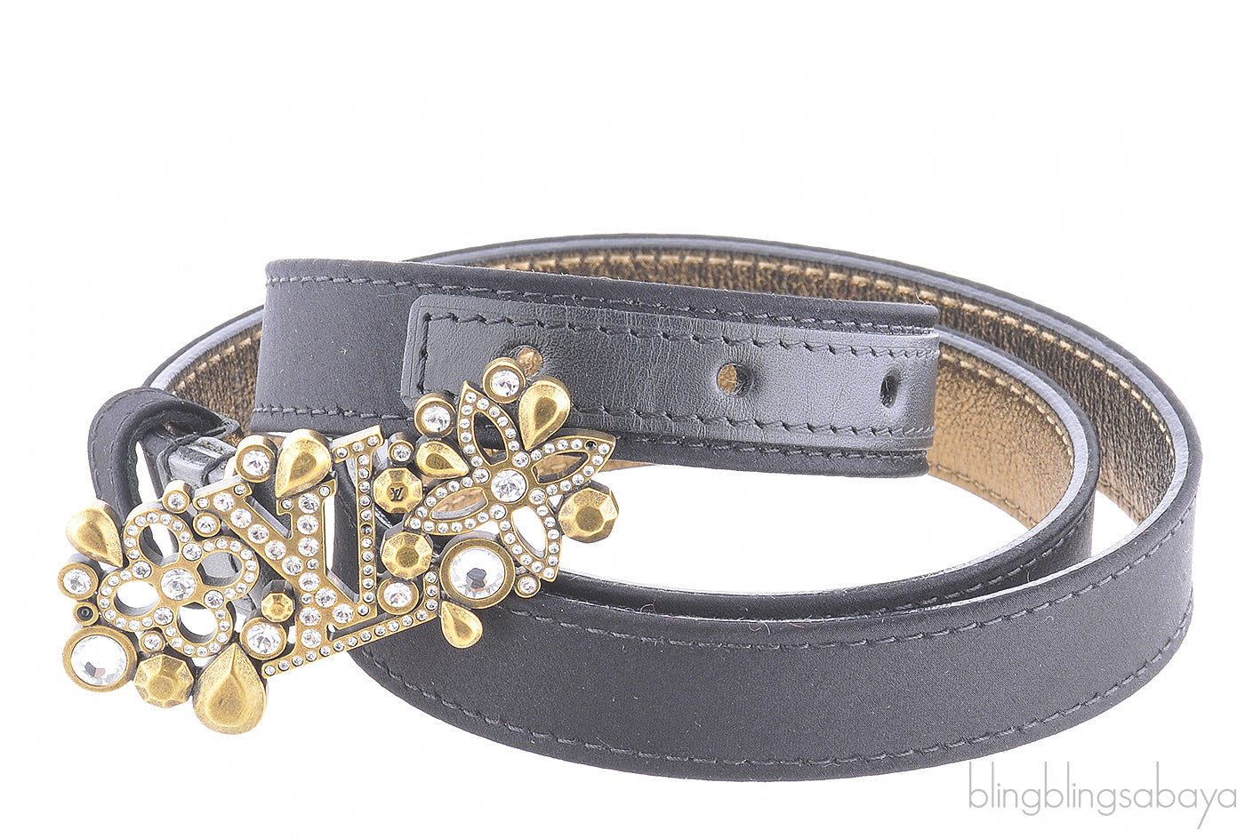 Logo Floral Crystal Belt*