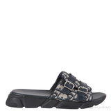 Beige and Black Dior Oblique Technical Kids Jacquard Sandals