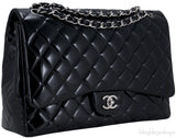 Black Patent Maxi Flap Bag