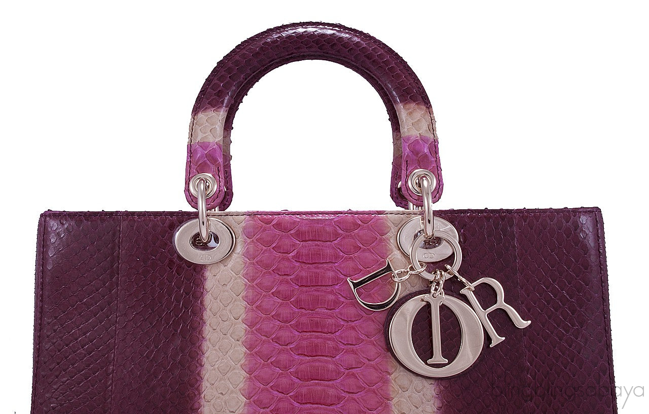 Lady Dior Tricolor Python Ltd. Ed.