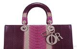 Lady Dior Tricolor Python Ltd. Ed.