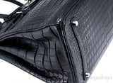 Birkin 35 Black Matte Crocodile PHW