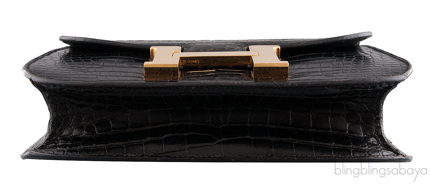 Vintage Constance Black Crocodile