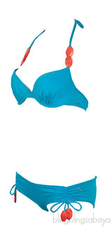 Aqua Blue Two-Piece Swimsuit