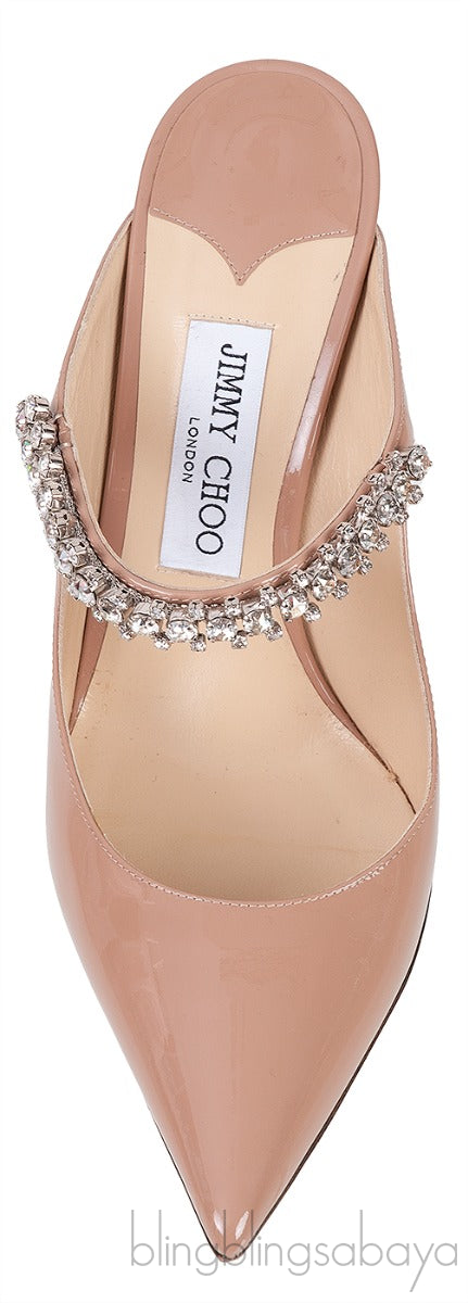 Bing 100 Crystal-Embellished Patent Leather Mules