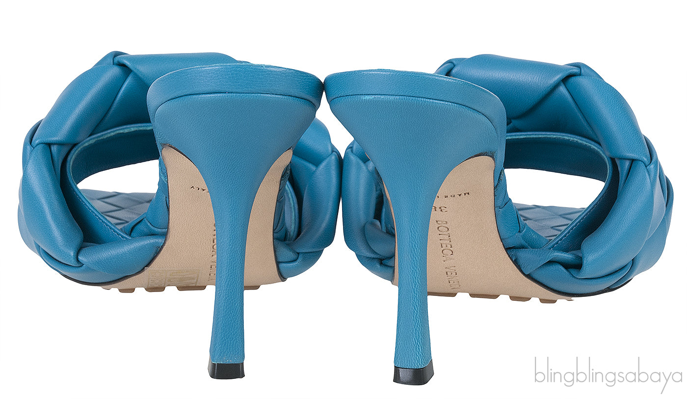 Blue Lido Intrecciato Mules