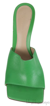 Bottega Veneta Green Stretch Leather Sandals