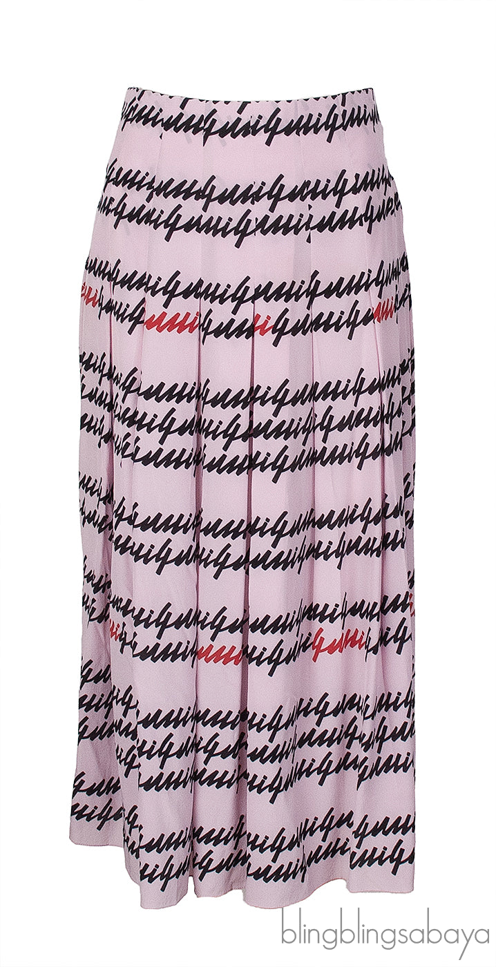 Gucci Pink Printed Longsleeves Top and Skirt