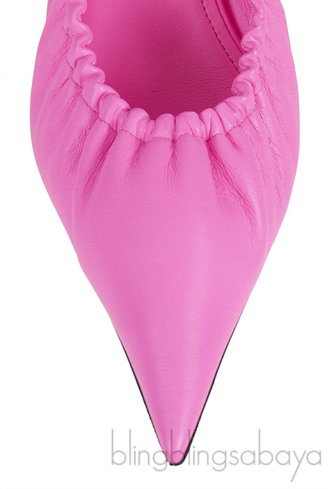 Scrunch Knife Leather Pumps