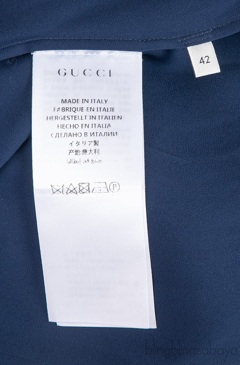 Blue Contrasting Collar Shirt