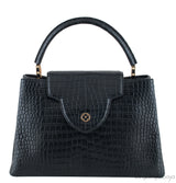 Black Capucines Crocodile MM