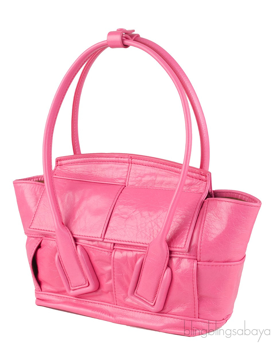 Pink Arco Mini Leather Tote