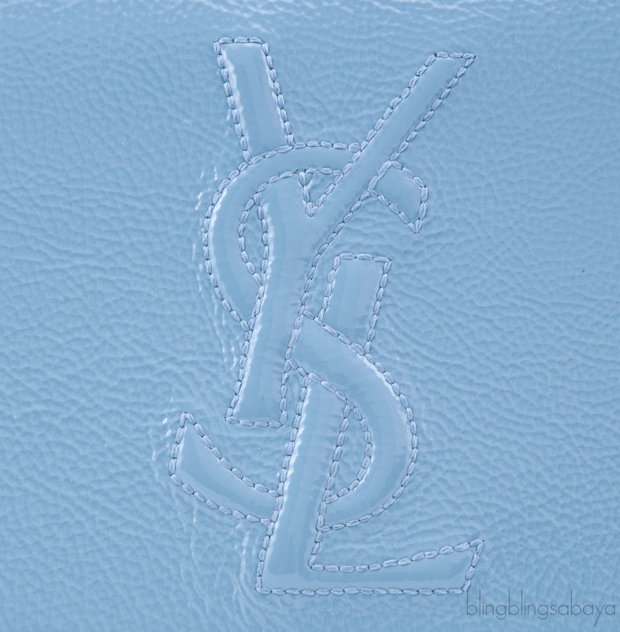 Sky Blue Patent Leather Clutch