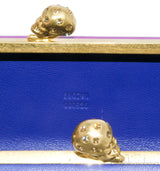 Bicolor Skull Leather Box Clutch*