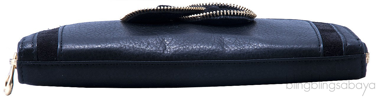 Black Bow Zip Claras Wallet