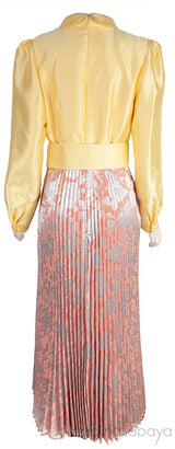 Yellow Shirt Pleats Please Dress