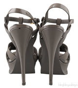 Tribute Grey Patent Sandals