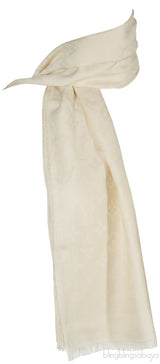 Monogram Beige Cashmere Shawl