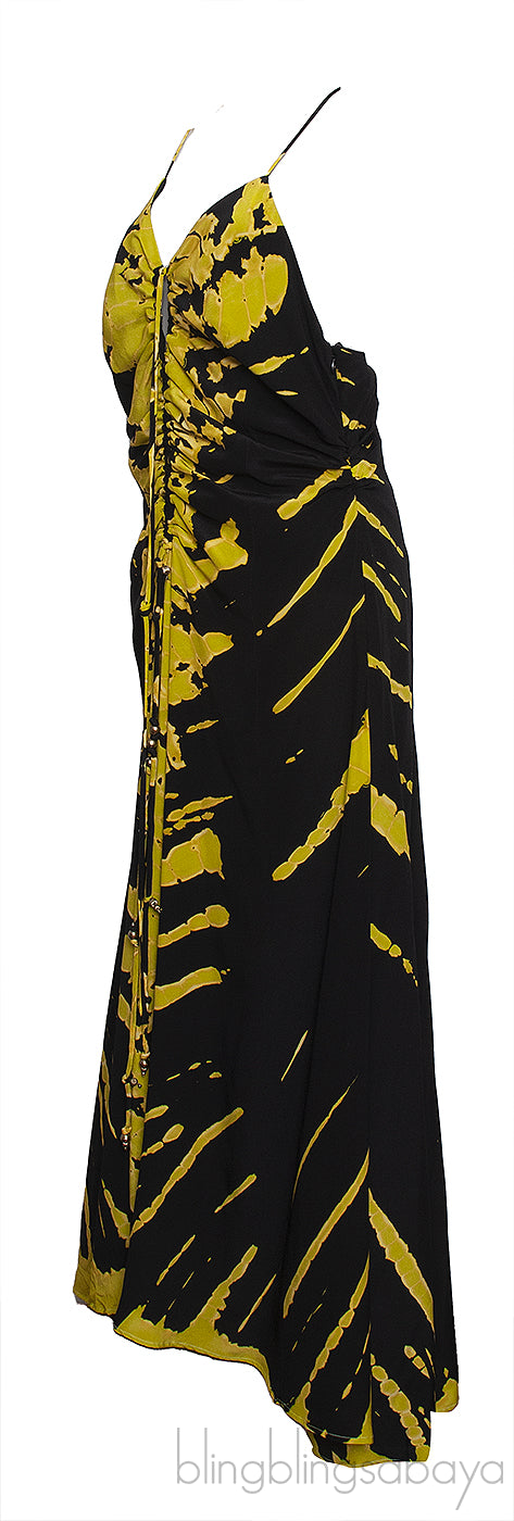 Chikadi Black Gecko Print Dress