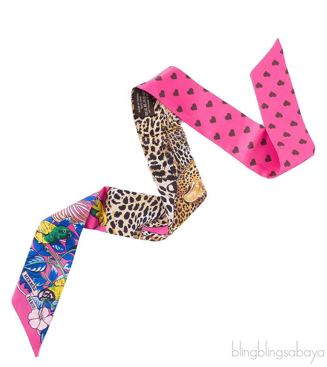 Jungle Love Love Pink Twilly