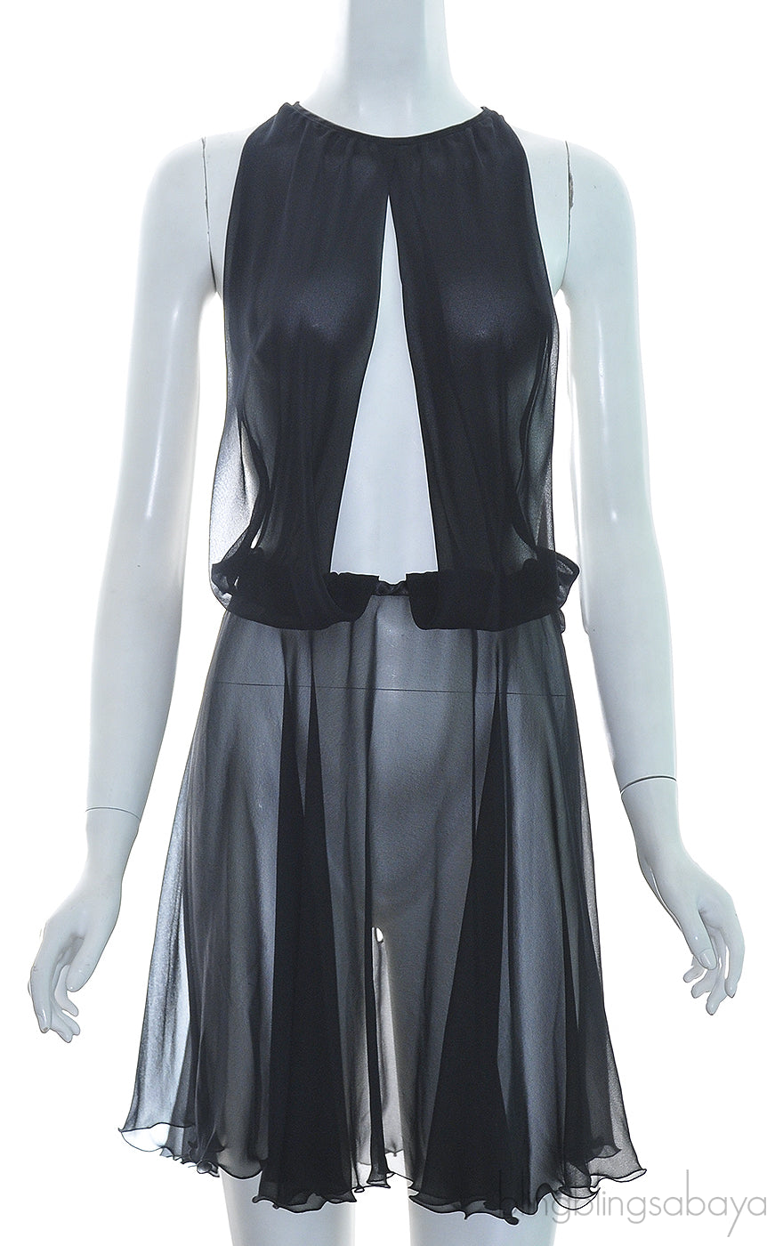 Black Chiffon Nightdress