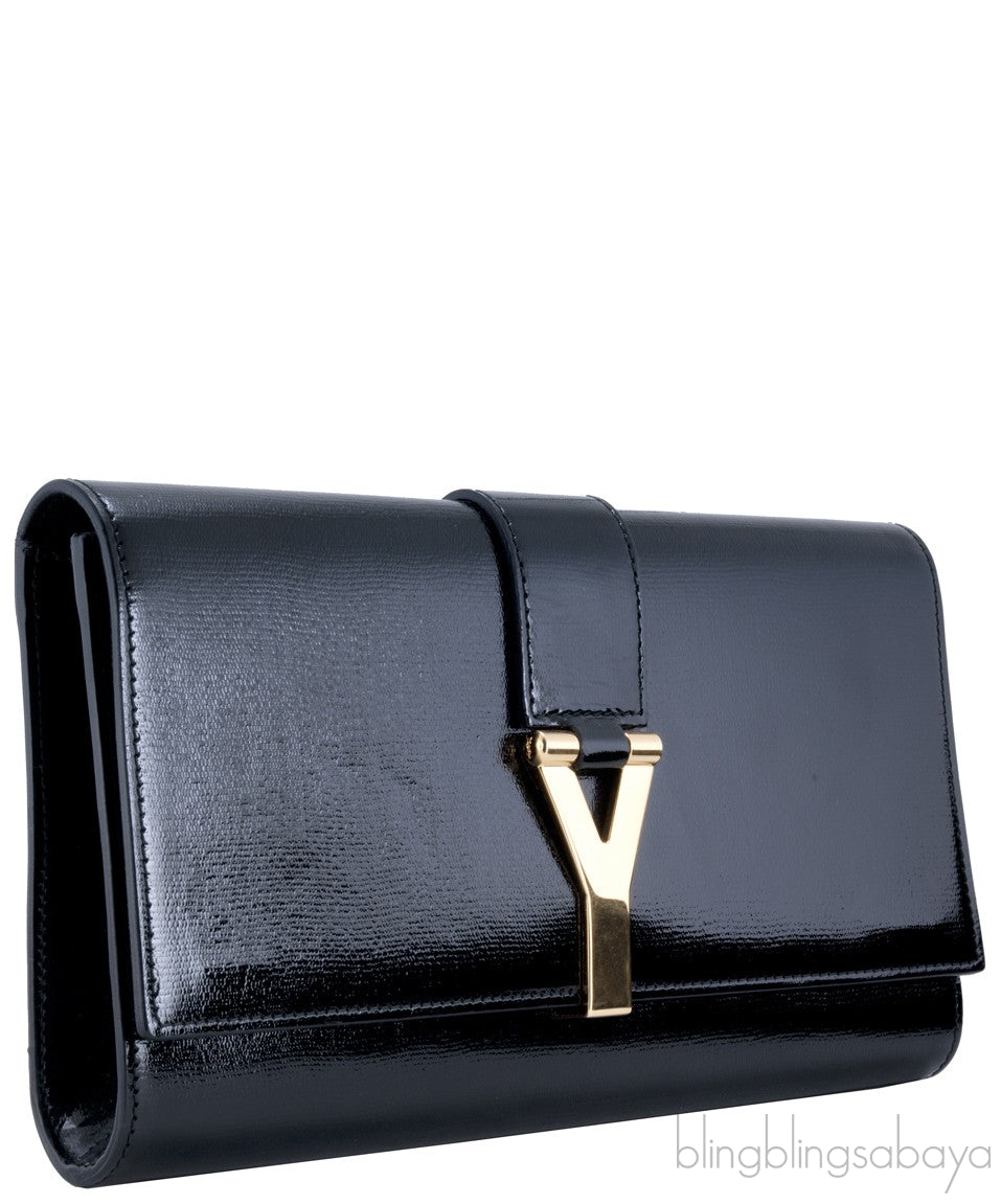 CHYC Clutch in Black Patent