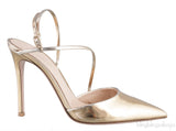 Gold Metallic Slide Mule