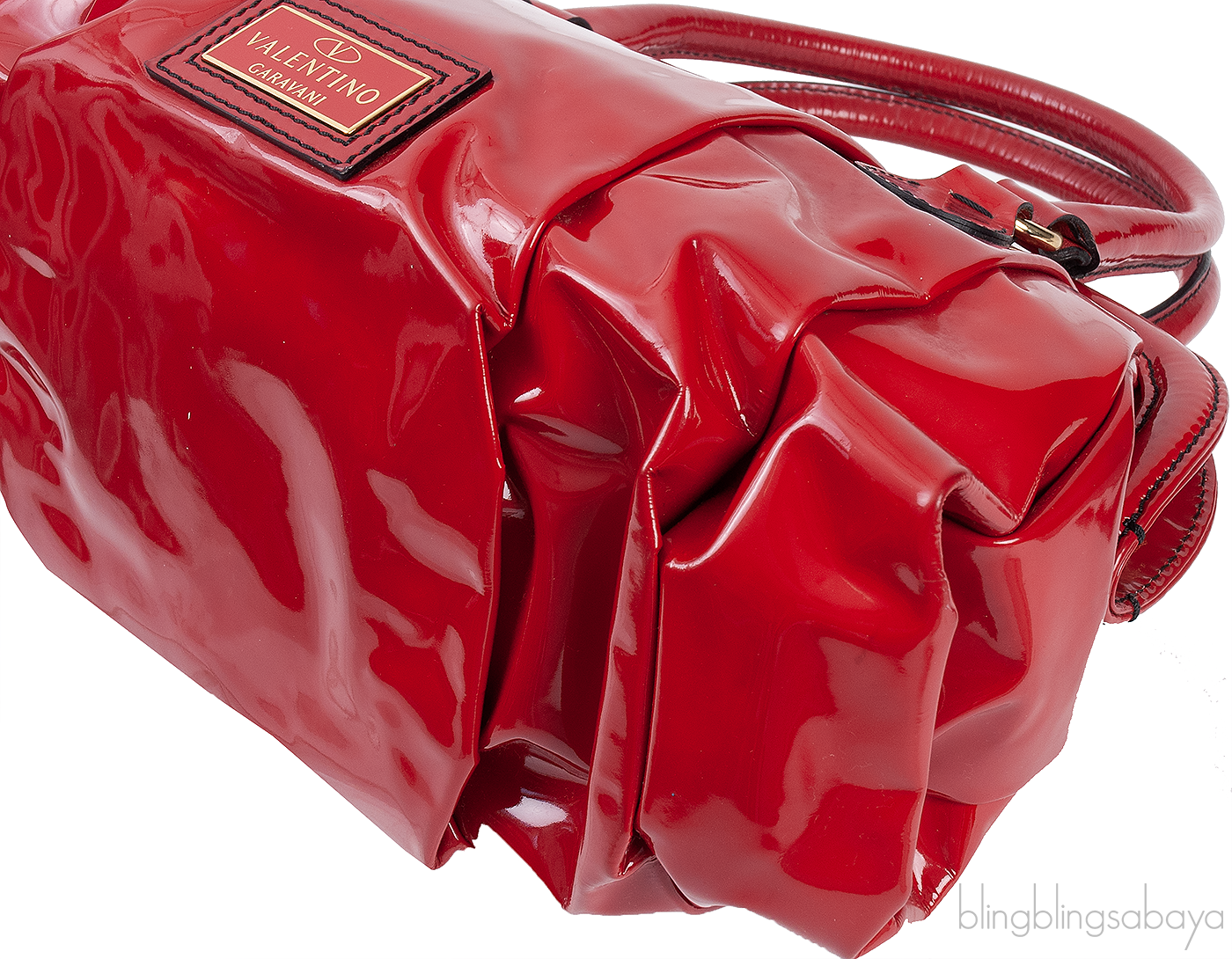 Valentino Garavani Red Patent Top Handle Bag