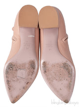 Nude Pointed Toe Leather Boots